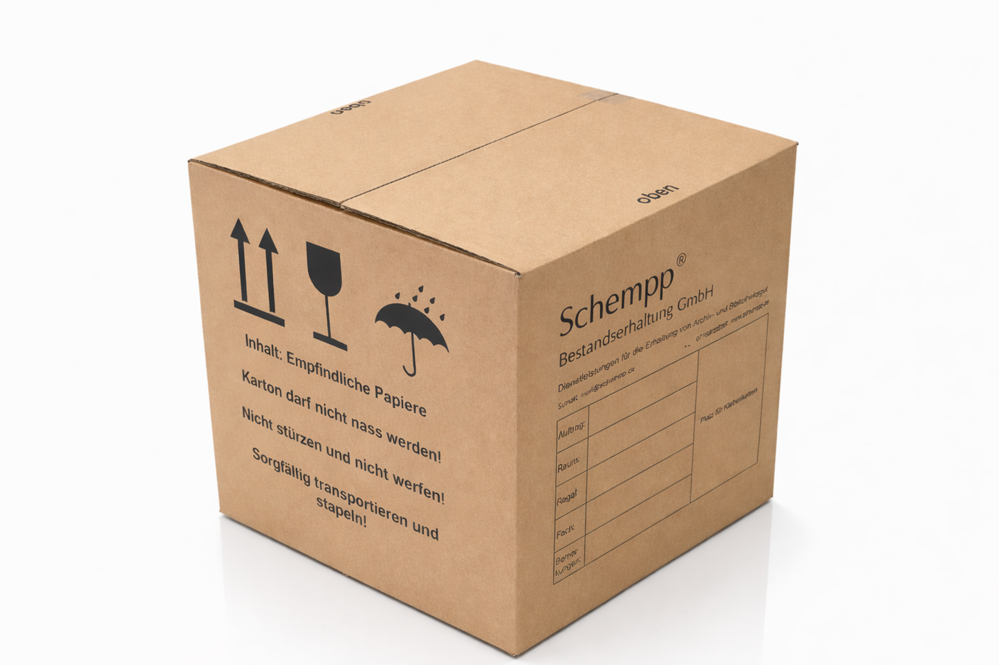 Transportkarton, stabil, Innenmaß 38,5 × 38,5 × 37 cm (10 Stück)